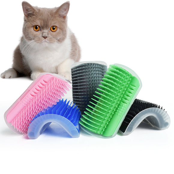 Pet Cat Self Groomer With Catnip Grooming Tool Hair Removal Brush Comb For Cats Hair Shedding Trimming Dog Cat Massage Device